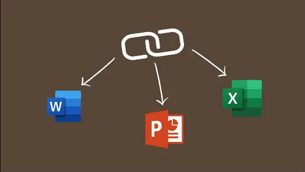 alt: Hình ảnh minh họa một văn bản có chứa các siêu liên kết (hyperlink) màu xanh dương nổi bật, người dùng đang nhấp chuột vào một liên kết để truy cập nội dung