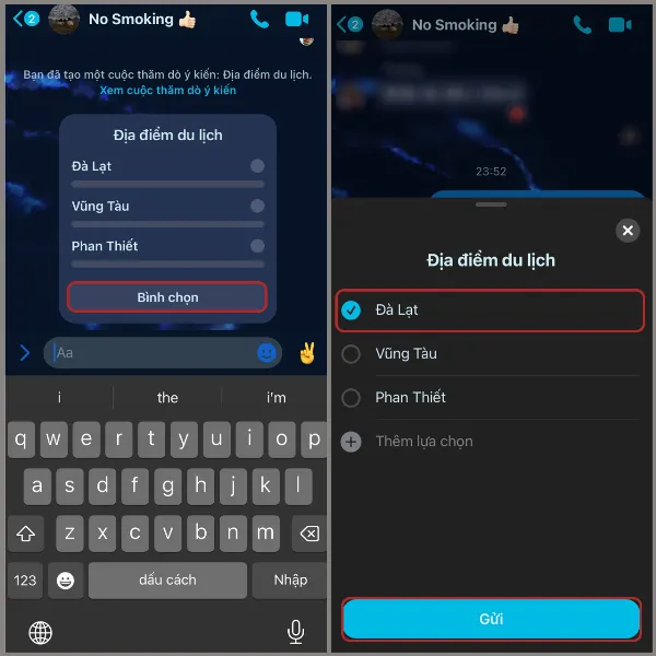 alt: Hoàn tất tạo bình chọn và tham gia bình chọn