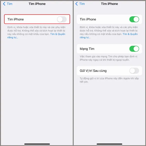 alt: Hướng dẫn bật tính năng Tìm iPhone