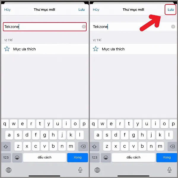 alt: Hướng dẫn cách đặt tên cho thư mục Bookmarks mới và lưu lại trên Safari iPhone