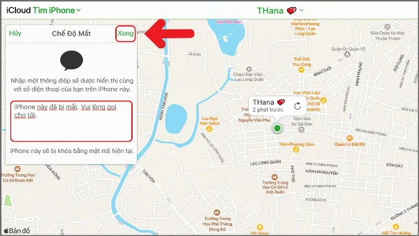 alt: Hướng dẫn nhập lời nhắn hiển thị trên màn hình khóa