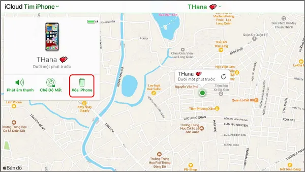 alt: Hướng dẫn sử dụng tính năng xóa iPhone từ xa