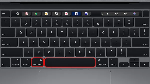 alt: Hướng dẫn sử dụng tổ hợp phím Command + Space để mở Spotlight trên máy Mac