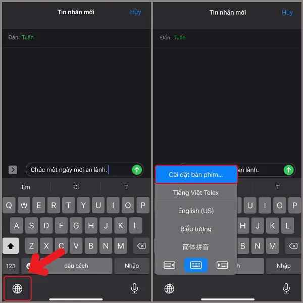 alt: Hướng dẫn truy cập nhanh cài đặt bàn phím trên iPhone