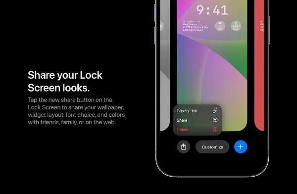 Cùng ngắm nhìn concept iOS 17 với những thay đổi ấn tượng, mang đến một trải nghiệm sử dụng mới 3 alt: iOS 17 hỗ trợ chia sẻ cài đặt màn hình khóa với người dùng iPhone khác