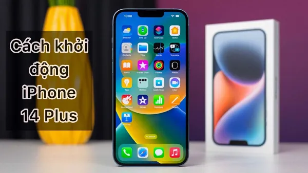 Cách khởi động iPhone 14 Plus, giúp khắc phục ngay tình trạng iPhone bỗng dưng giật lag khi đang dùng 1 alt Màn hình chính iPhone 14 Plus hiển thị các ứng dụng
