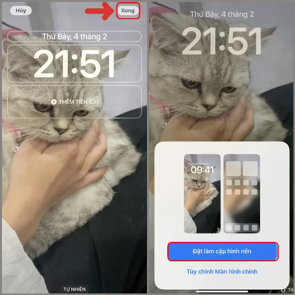 alt: Thiết lập Live Photo làm hình nền cho màn hình khóa và màn hình chính của iPhone