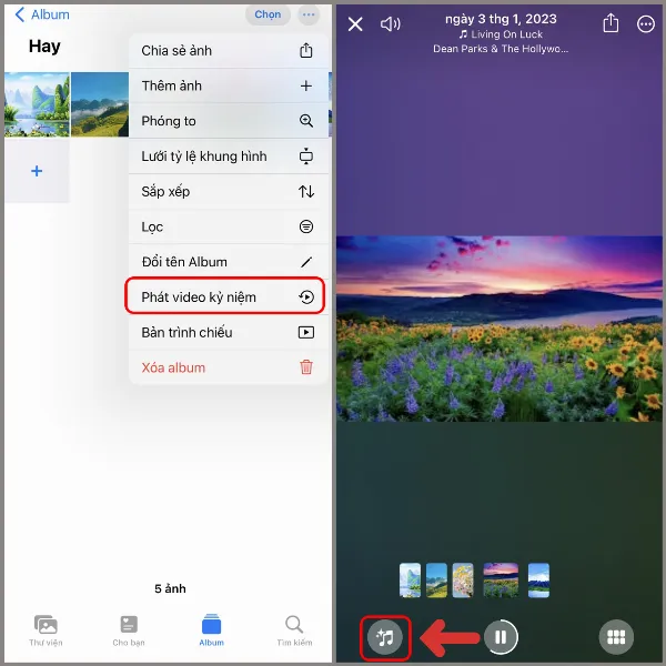 alt tiếng Việt: Hướng dẫn phát và tùy chỉnh âm thanh cho video trên iPhone