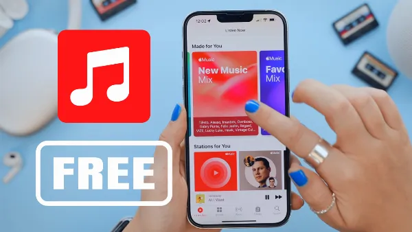 alt: Ứng dụng Apple Music với giao diện trực quan, hiển thị danh sách bài hát đang phát