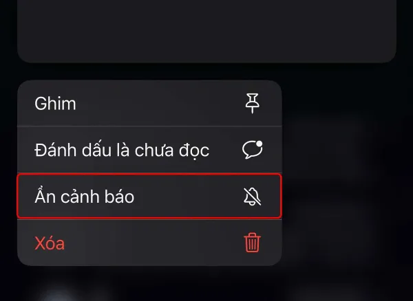 Ẩn thông báo tin nhắn từ một cuộc hội thoại