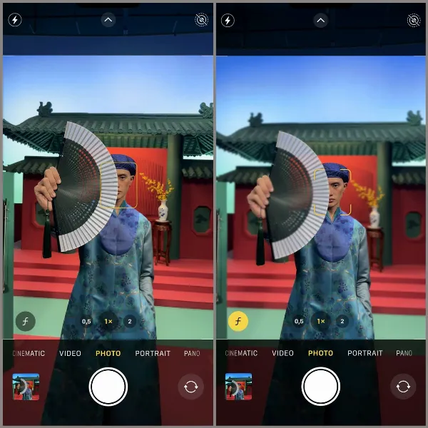 Ảnh chụp chân dung một người đang cười tươi trong ngày Tết bằng iPhone 15