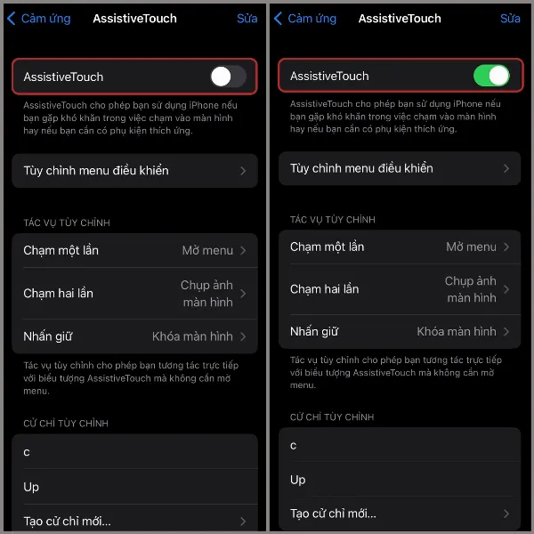 Bật tắt AssistiveTouch trên iPhone SE