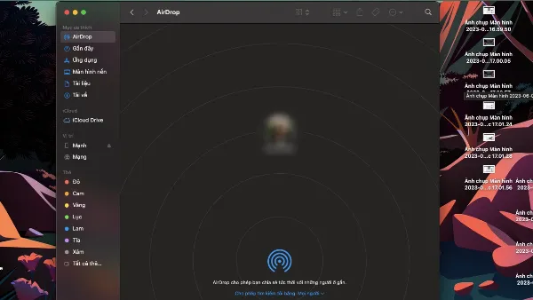 Biểu tượng Finder trên thanh Dock của MacBook