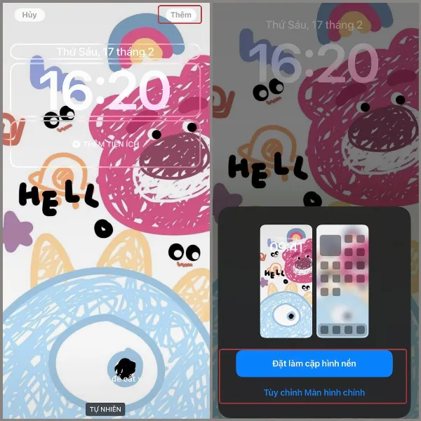 Các bước cuối cùng để hoàn tất cài đặt hình nền mới cho iPhone
