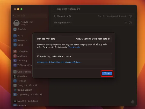 Các bước hướng dẫn cách cập nhật macOS 14 Sonoma beta