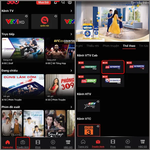 Các bước xem Bundesliga trên TV360