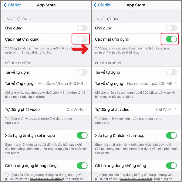 Cách bật tự động cập nhật phần mềm trên iPhone