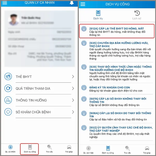 cach cap lai the bhyt tren vssid bang iphone 7 180423 222855