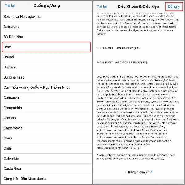 Cách chuyển vùng iPhone sang Brazil siêu đơn giản, giúp bạn có thể tải game server Brazil nhanh chóng 4 cach chuyen vung iphone sang brazil 3 040923 175427