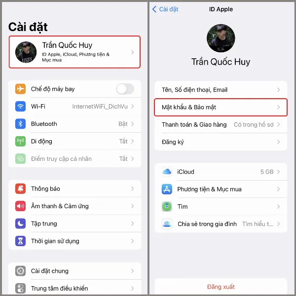 Cài đặt trên iPhone