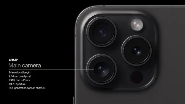 Camera iPhone 15 Pro với cảm biến 48MP