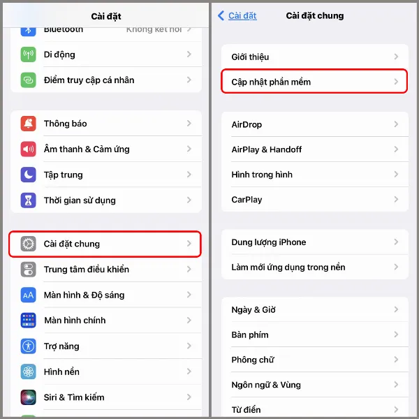 Dây sạc iPhone không vào điện thì phải làm sao? Xem ngay những bước kiểm tra và tự khắc phục tại nhà 12 Cập nhật phần mềm iOS cho iPhone