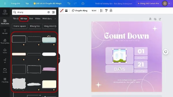 Template Instagram là gì? Cách tạo template trên Instagram cực đẹp, mang phong cách của riêng bạn 6 Chèn thêm các yếu tố đồ họa để template sinh động hơn