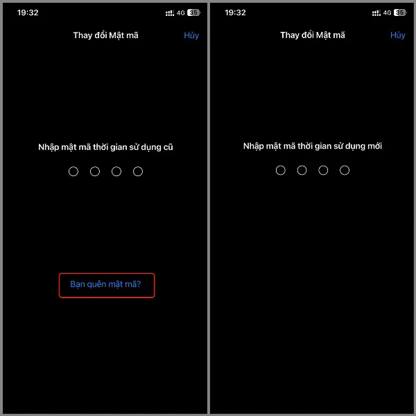 Chọn Bạn quên mật mã và đặt mật mã mới