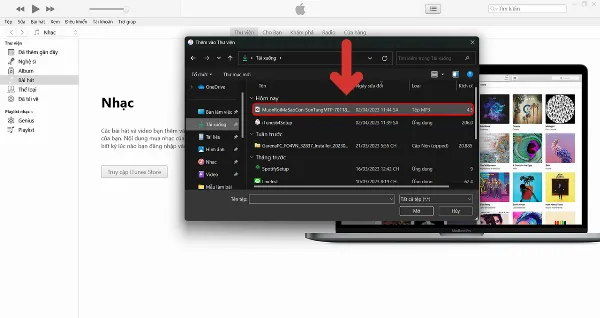 Chọn file nhạc cần chuyển đổi định dạng