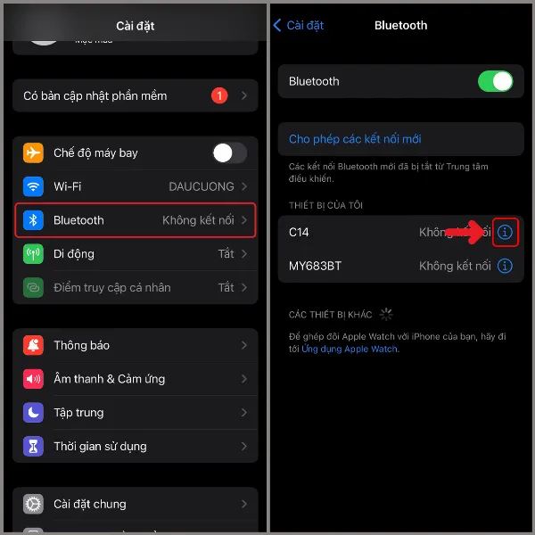 Chọn loại thiết bị Bluetooth