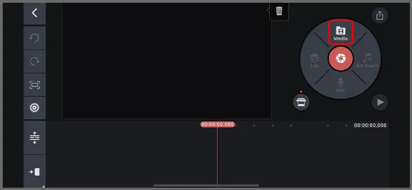 Chọn video từ Media trong KineMaster
