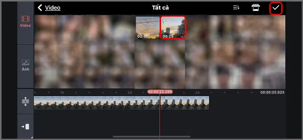 Chọn video và hoàn tất