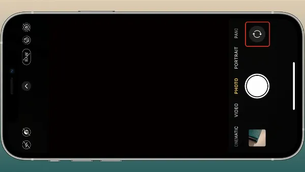 chuyển đổi chế độ camera iphone