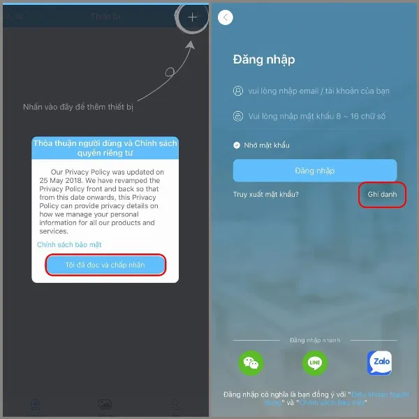 Đăng ký tài khoản magicsee trên iPhone