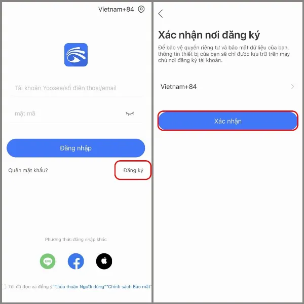Đăng ký tài khoản Yoosee trên iPhone