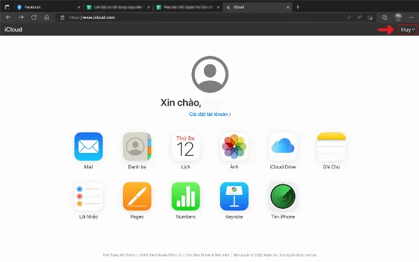 Đăng nhập tài khoản Apple ID