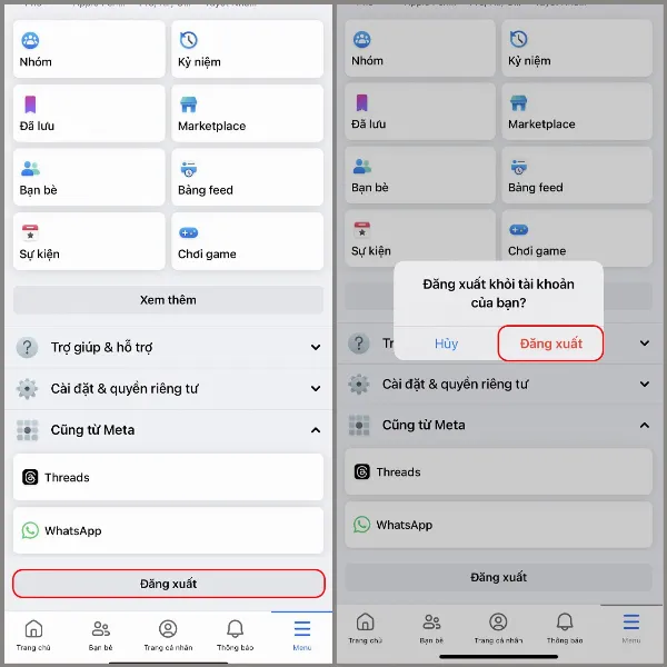 Messenger không hiện trạng thái online của người dùng phải làm sao? Nguyên nhân và 3 cách xử lý 6 Đăng xuất khỏi Facebook