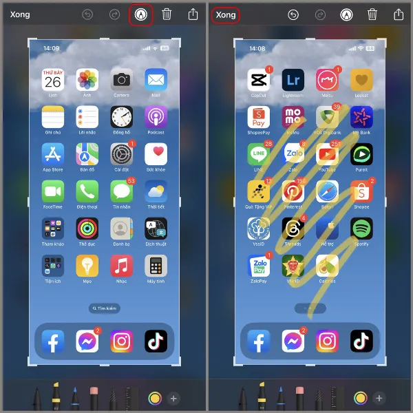 Đánh dấu và chỉnh sửa ảnh chụp màn hình
