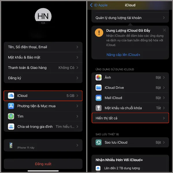 Danh sách các ứng dụng đồng bộ với iCloud trên iPhone