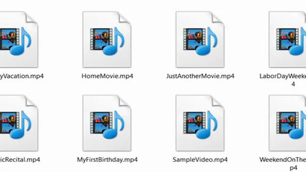 Định dạng MP4 được hiển thị trên màn hình điện thoại