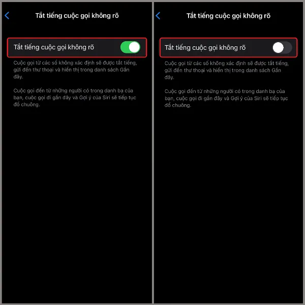 Cách chặn cuộc gọi rác trên iPhone để tránh các số lạ ngoài danh bạ làm phiền bạn cực kỳ đơn giản 4 Gạt nút sang trái để tắt tính năng Tắt tiếng cuộc gọi không rõ
