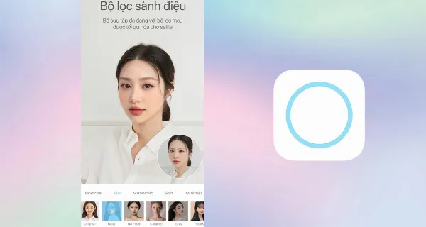 Giao diện ứng dụng SODA với các tùy chọn chỉnh sửa và bộ lọc màu