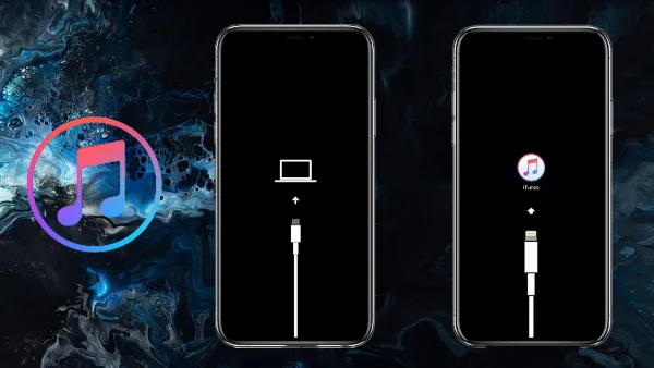 Hình ảnh màn hình máy tính hiển thị giao diện phần mềm iTunes đang kết nối với iPhone để thực hiện quá trình restore