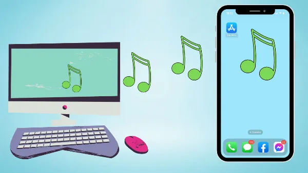 Hình ảnh minh họa cách chép nhạc vào iPhone thông qua iTunes trên máy tính