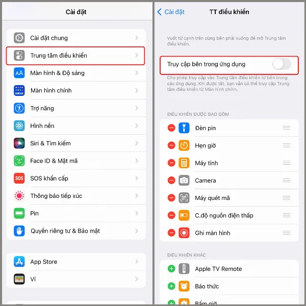 Hình ảnh minh họa cách nhấn giữ và kéo thả biểu tượng ba đường gạch ngang để sắp xếp lại vị trí các điều khiển trong Trung tâm điều khiển.