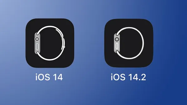 Hình ảnh mô tả biểu tượng ứng dụng Watch được cập nhật trên iOS 14.2