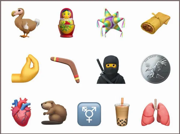 Hình ảnh mô tả bộ biểu tượng cảm xúc mới được bổ sung trong iOS 14.2