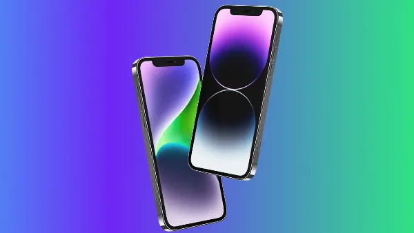 Hình nền iPhone 14 với thiết kế dải màu loang ấn tượng, độc đáo