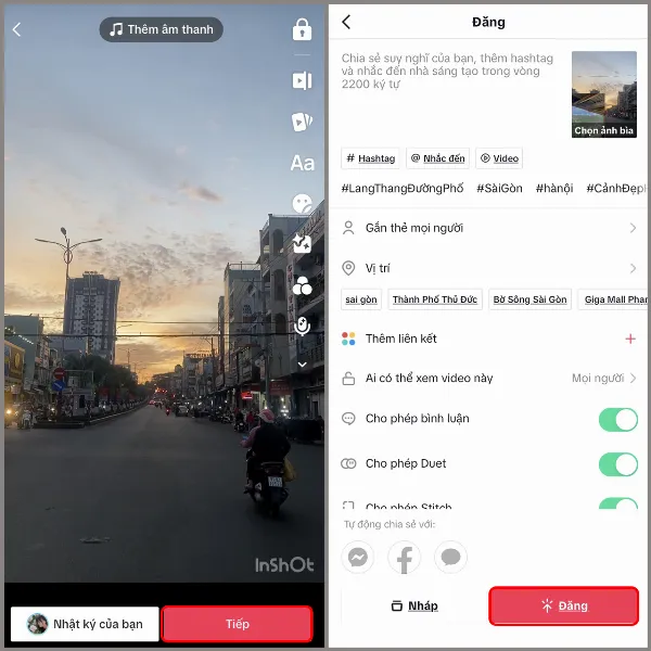Hoàn tất đăng video lên TikTok