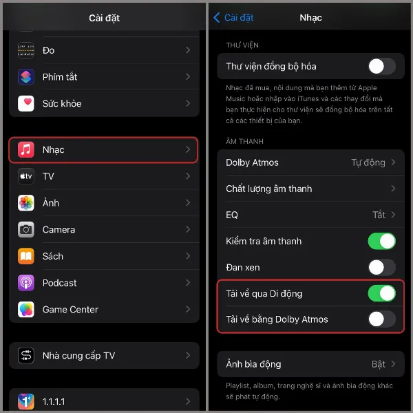 Hướng dẫn bật tính năng tải nhạc về trên Apple Music